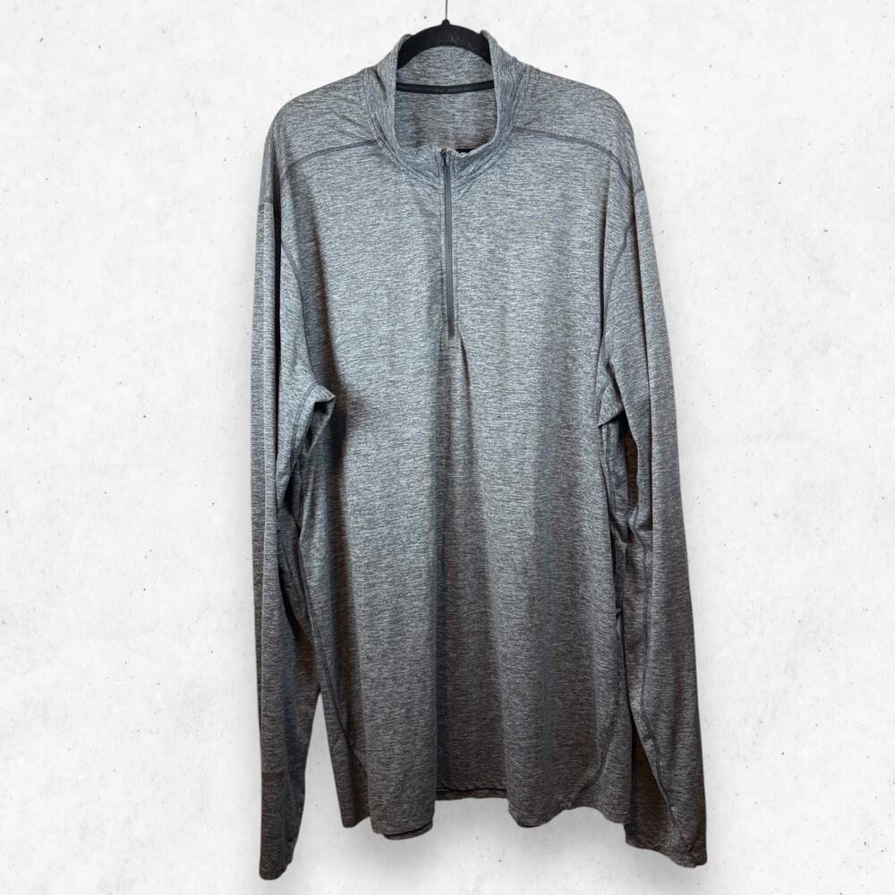Nike Running Dri-Fit Men's 2XL Heather Gray 1/4 Zip Long Sleeve Pullover Tall
